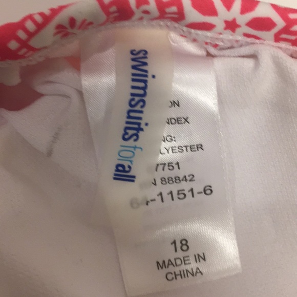 Swuimsuit for all sz 18 black .pink & white nwt - Picture 7 of 11